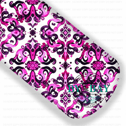 Blk & Pink Baroque Filigree