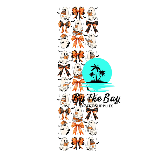 Ghosty Books and bows Bookmark Decal