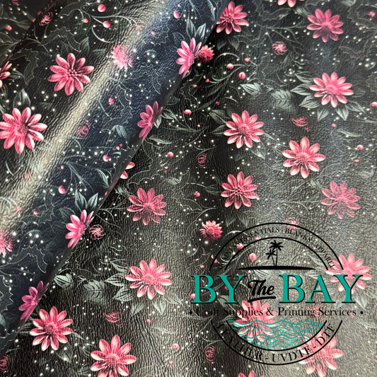 Bats & pink flowers  31cm roll