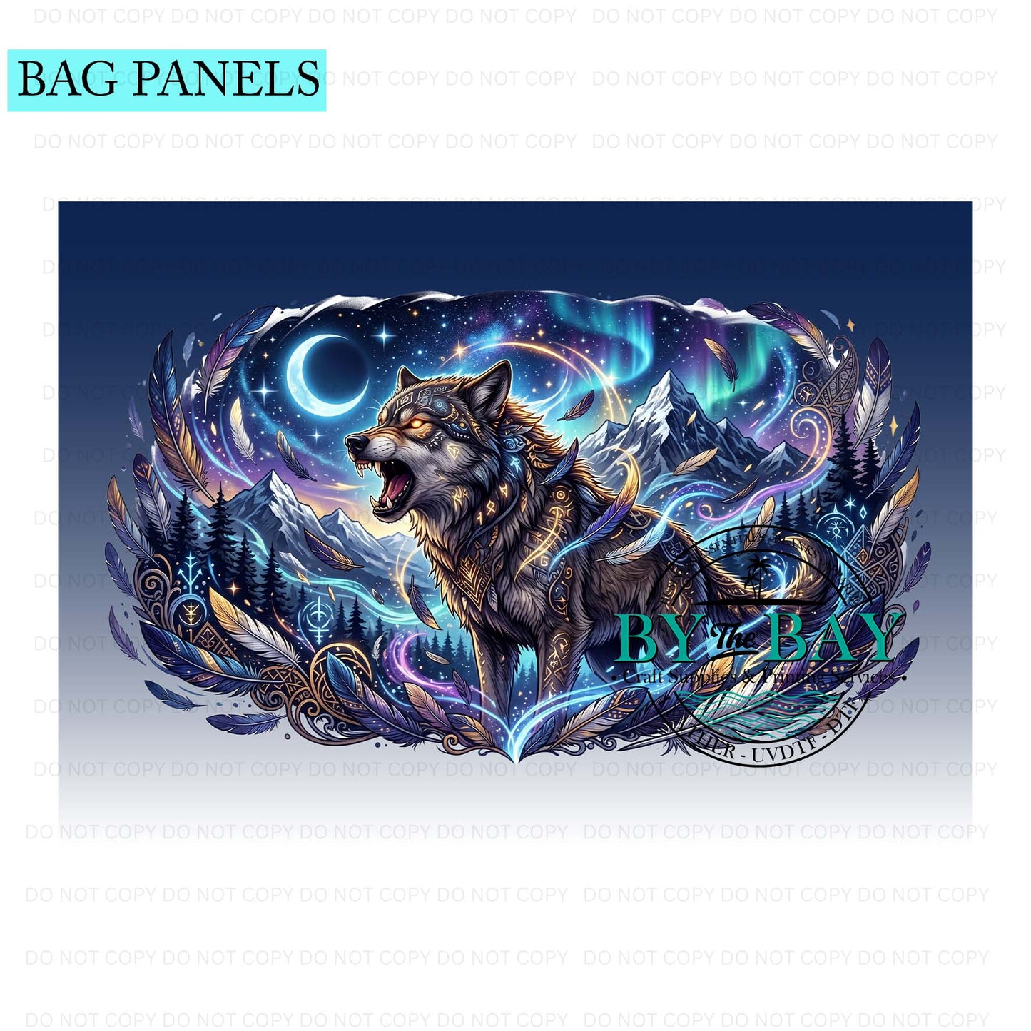 Celestial Wolf Bag Panel (Various Sizes)