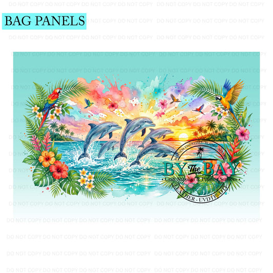 Dolphins Bag Panel (Various Sizes)