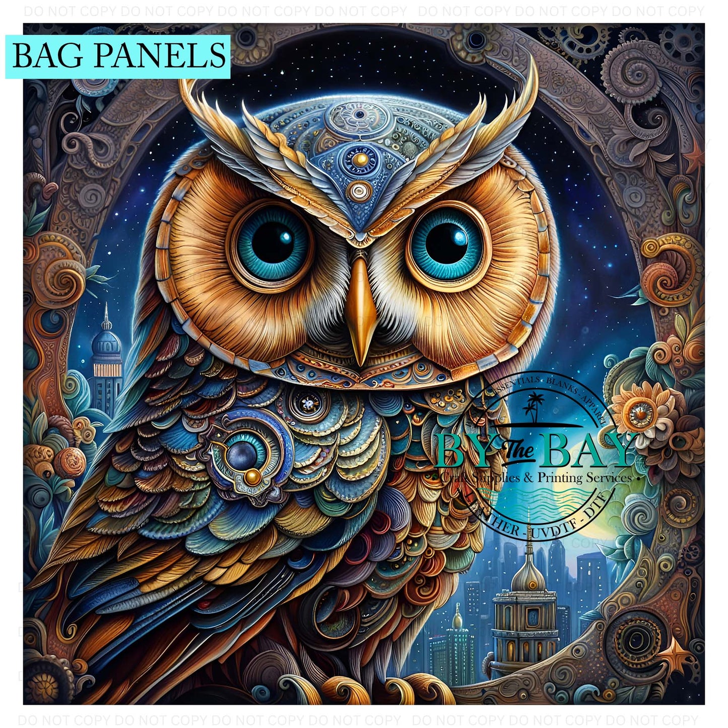 Steampunk Owl Bag Panel