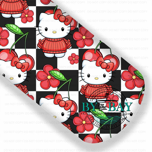 Cherry Kitty Black checks