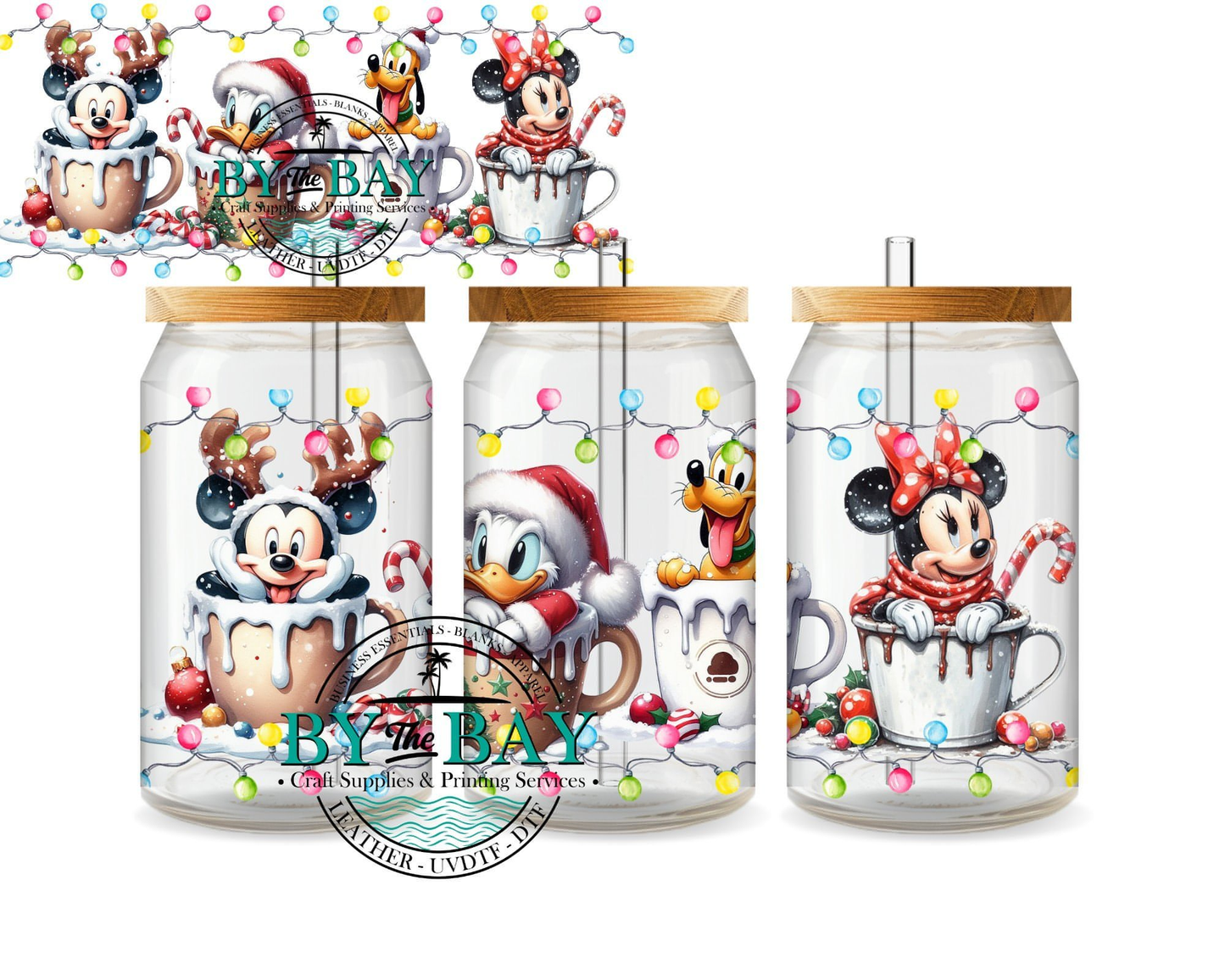 Christmas Characters Coffee 11 16oz Wrap