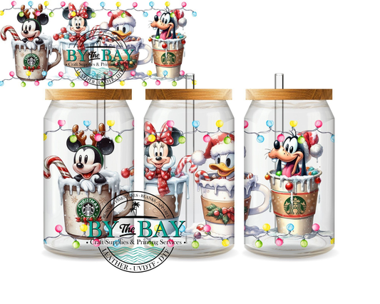 Christmas Characters Coffee 13 16oz Wrap