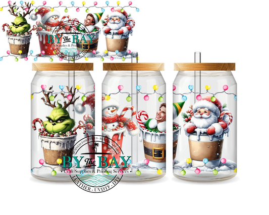 Christmas Characters Coffee 16oz Wrap