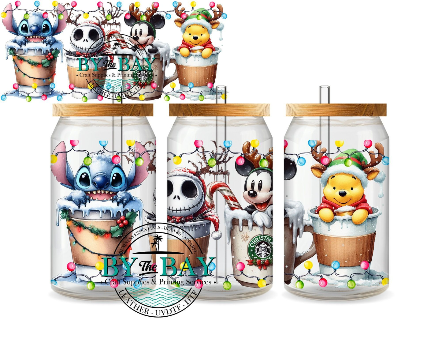 Christmas Characters Coffee 1(1) 16oz Wrap