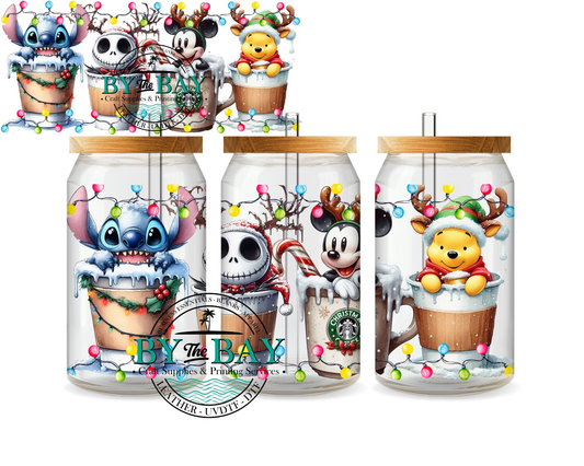 Christmas Characters Coffee 1(1) 16oz Wrap