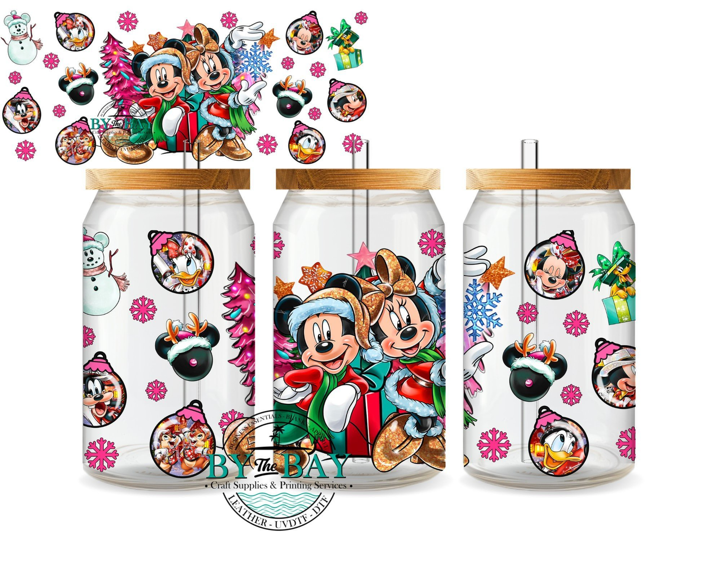 Christmas Mouse Snowflake 16oz Wrap