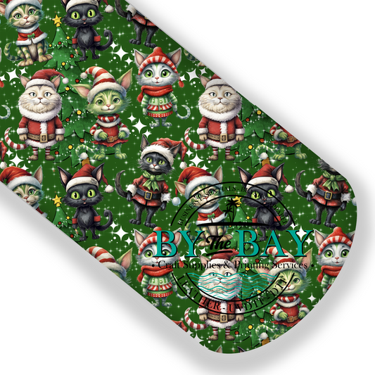 Christmas cat green