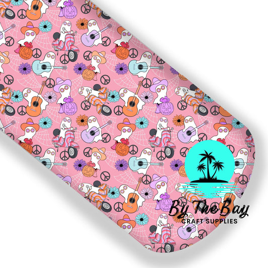 Cool Ghosties Pink Faux Leatherette