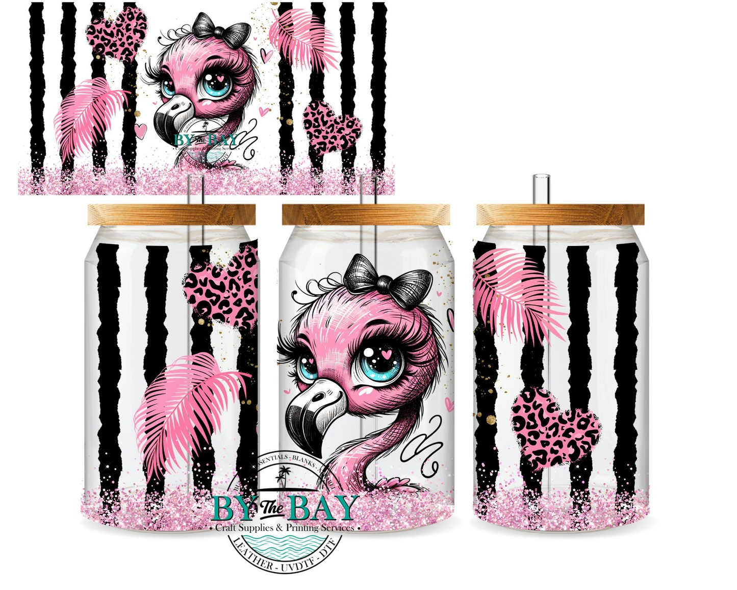 Cute Flamingo 16oz Wrap