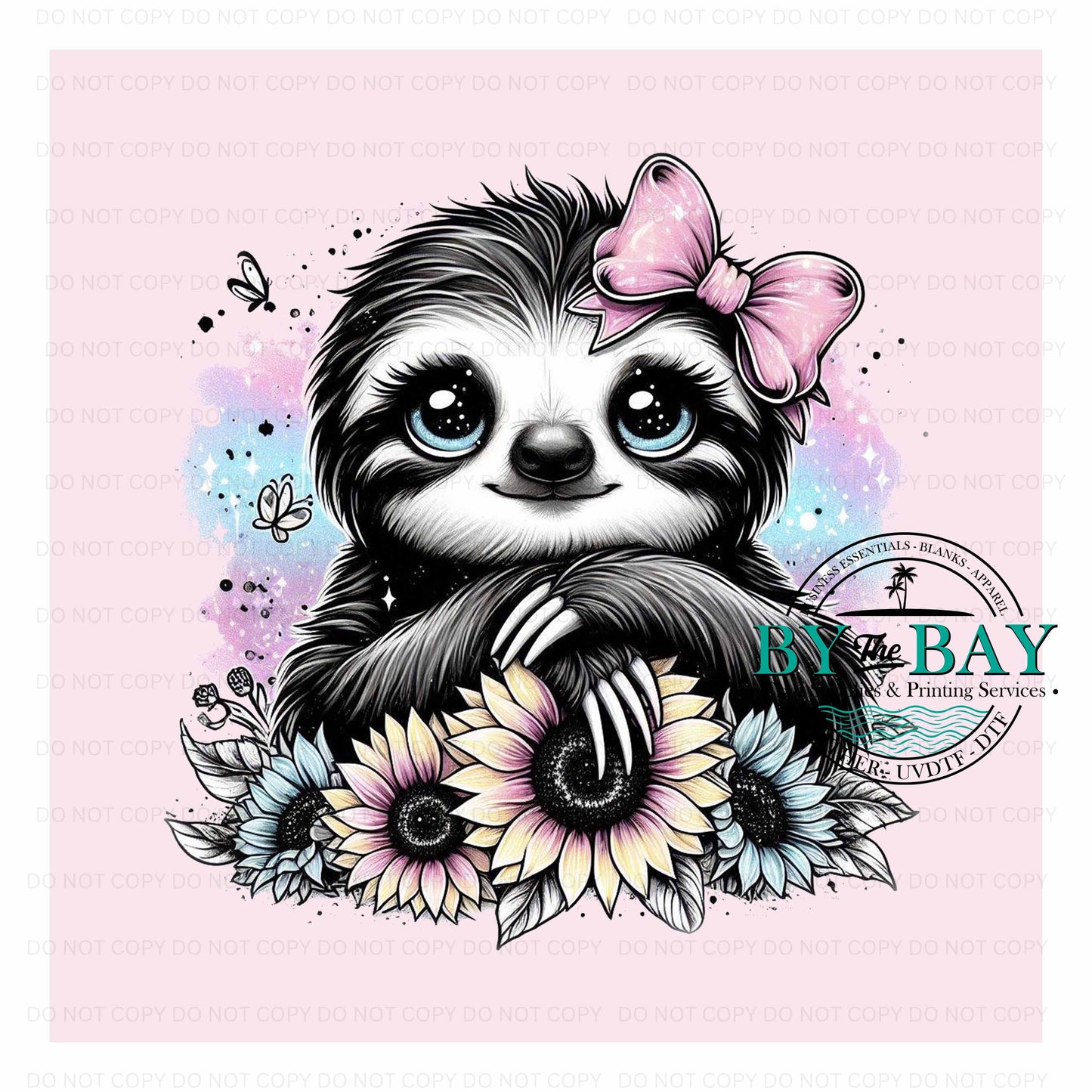 Cute Pink Sloth Panel (Various Sizes)