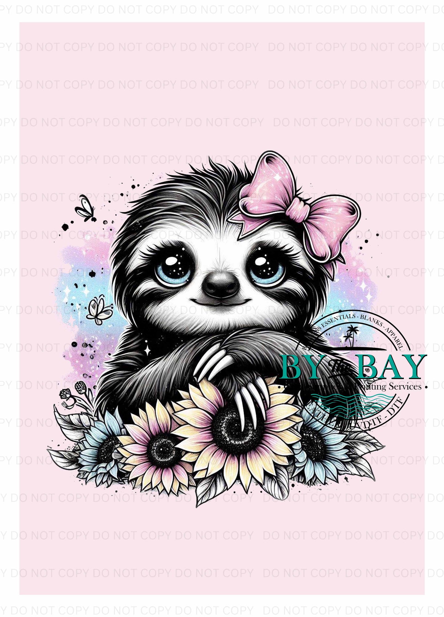 Cute Pink Sloth Panel (Various Sizes)