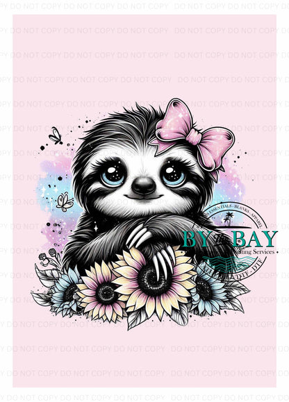 Cute Pink Sloth Panel (Various Sizes)