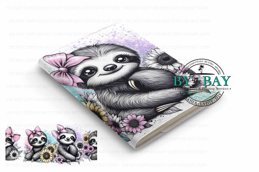 Cute Sloths - Ready made notepad Cover (Notepad & Pocket options available)