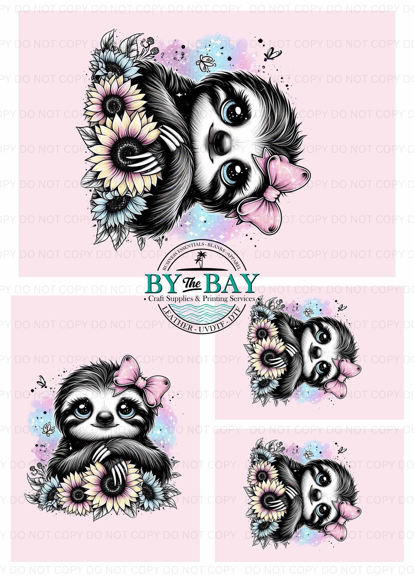 Cute Pink Sloth Panel (Various Sizes)