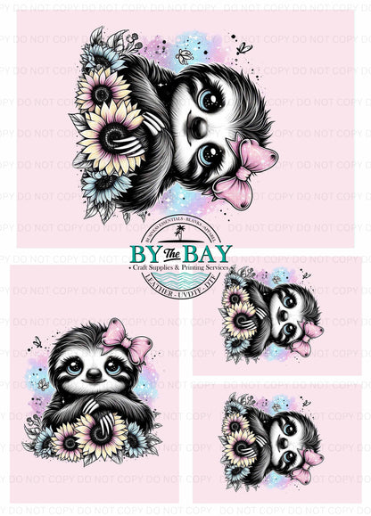 Cute Pink Sloth Panel (Various Sizes)