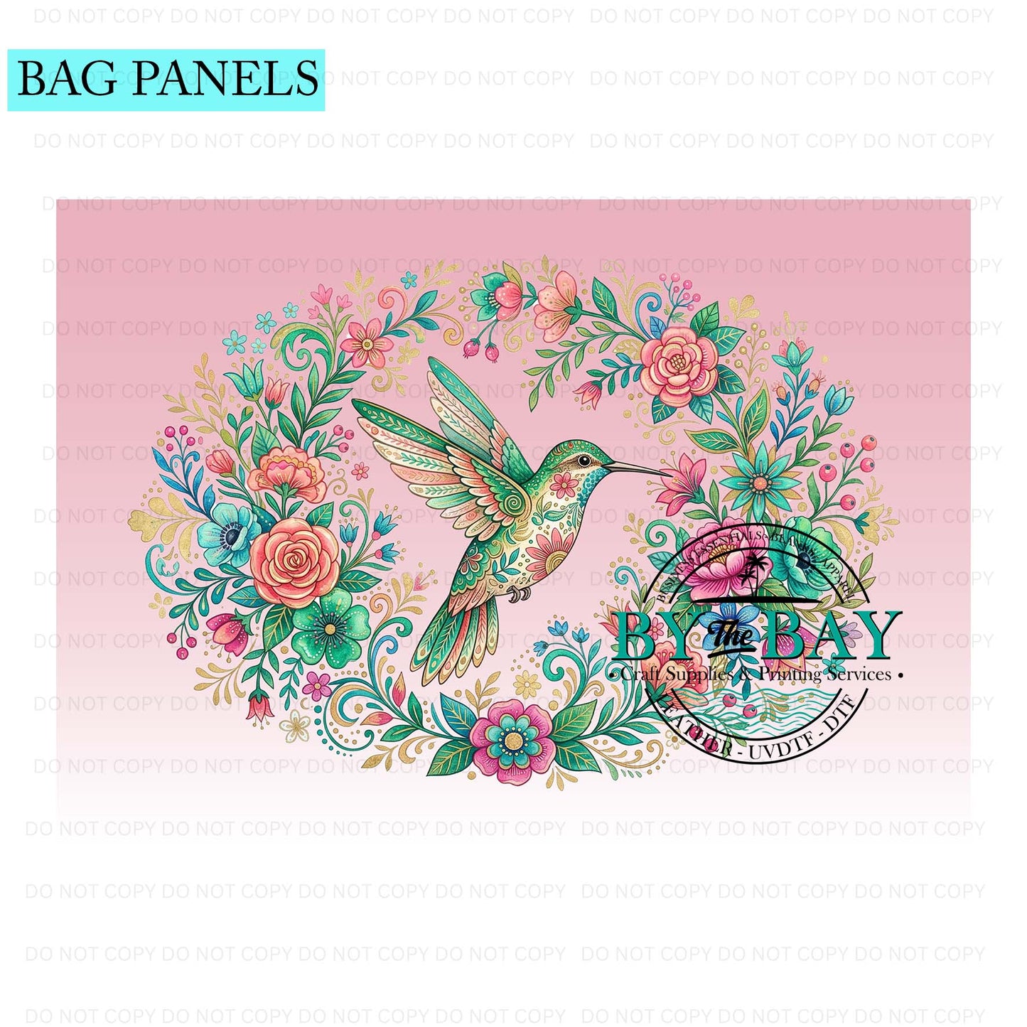 Hummingbird Bag Panel (Various Sizes)