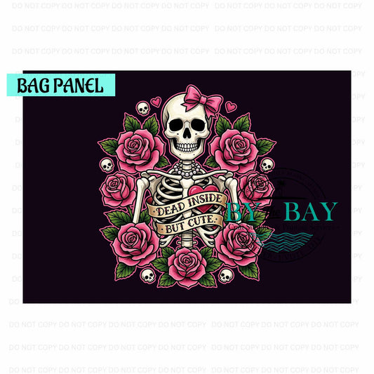 Dead Inside But Cute Bag Panel (Various Sizes)