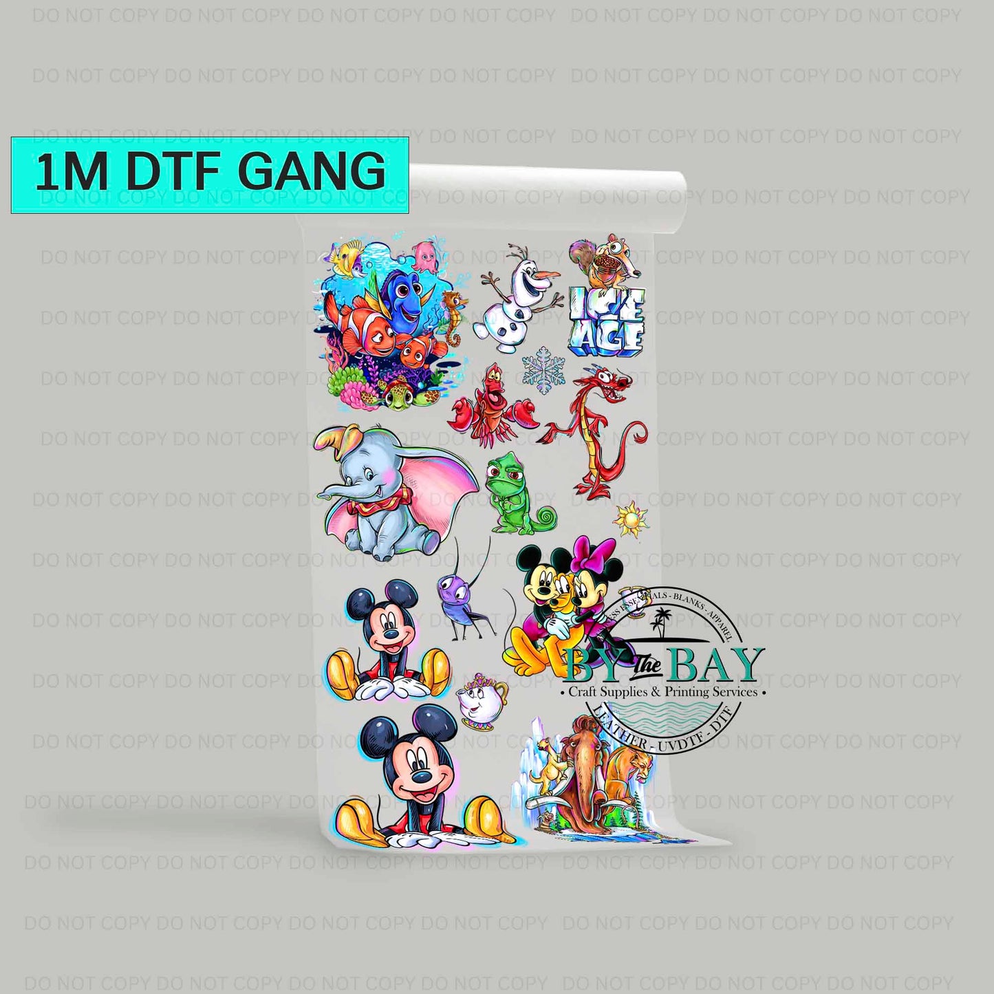 Dis Co 1 Pre-designed 1m DTF Gang Sheet