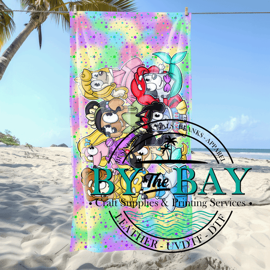 Dress up dogs Beach Towel