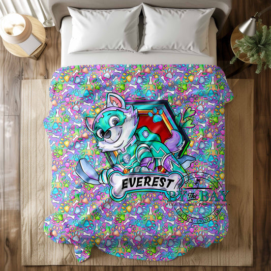 PP Purple Dog 2 Squish Minky Blankets (Various Sizes)