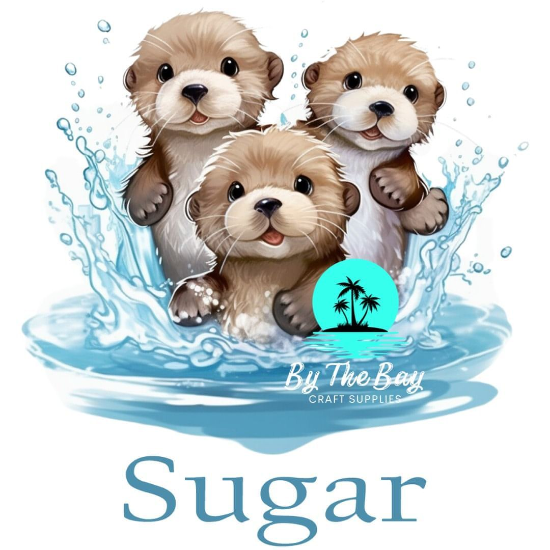Cute Otter trio Tea/Coffee/Sugar jar decal