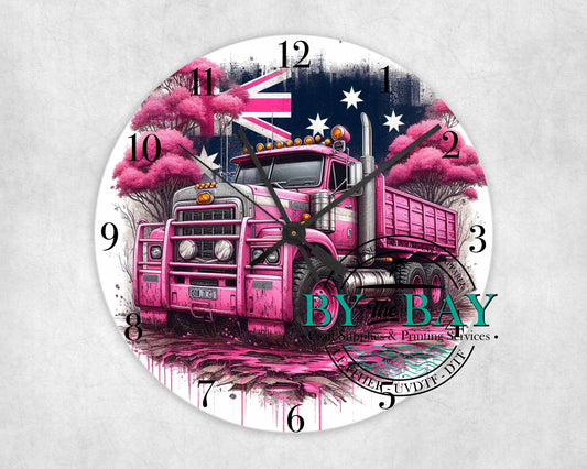 Pink Truck Clock