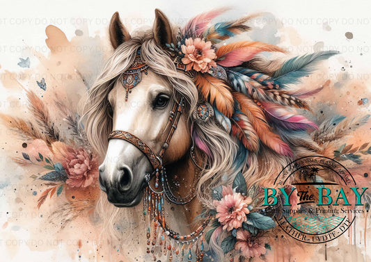 Feather Horse Bag Panel