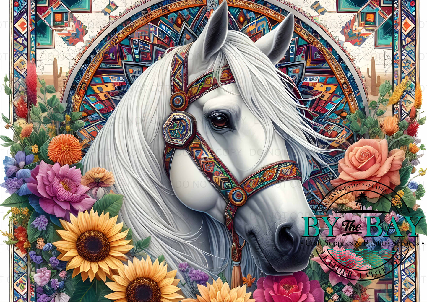 Floral Horse Bag Panel