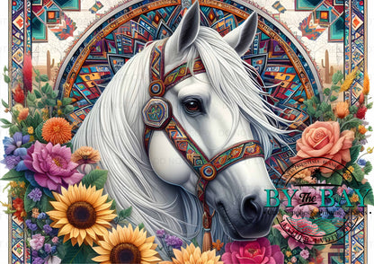 Floral Horse Bag Panel