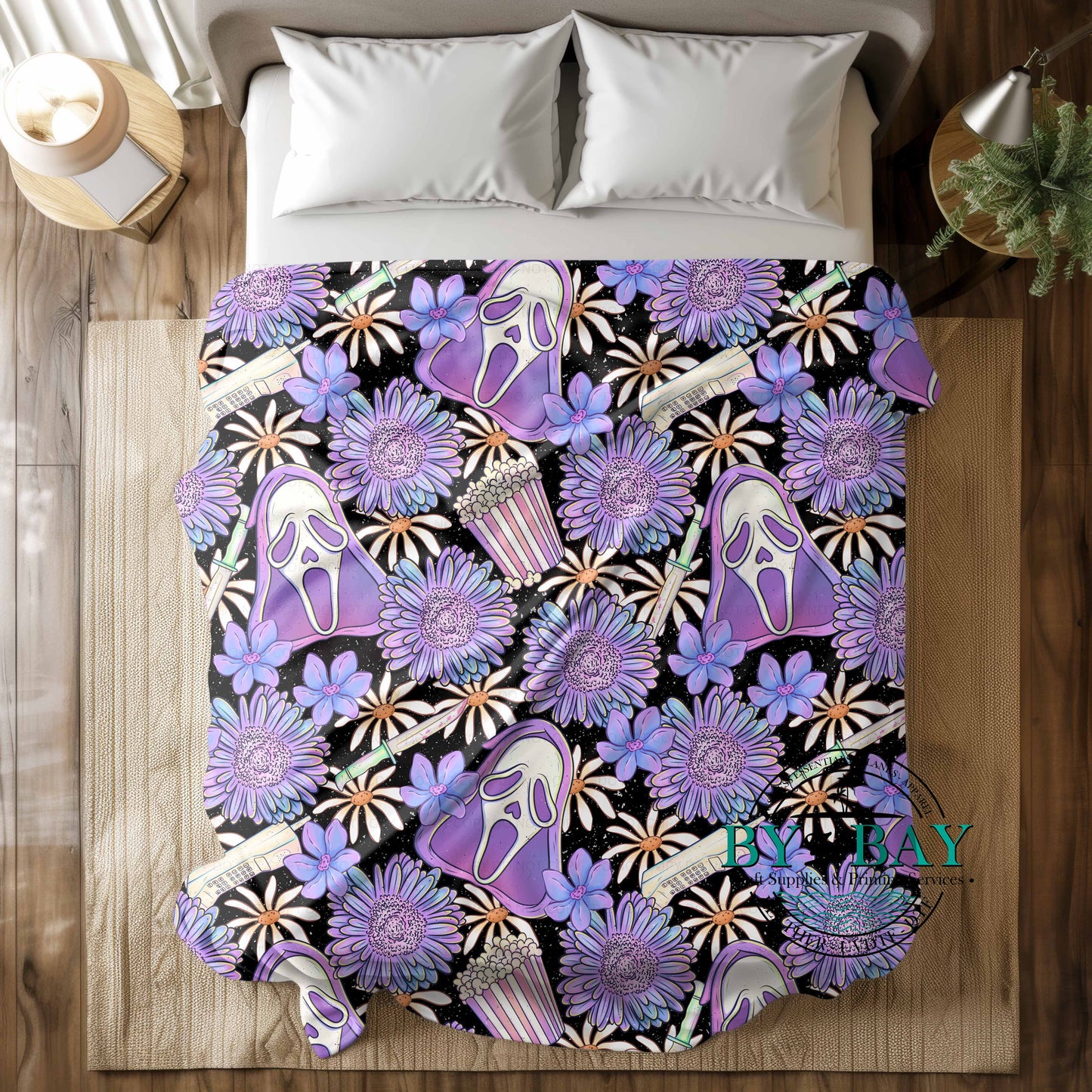 Floral Sceam Squish Blankets