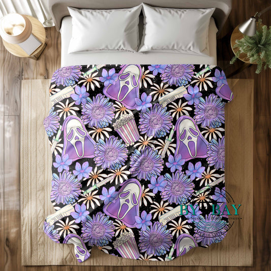 Floral Sceam Squish Blankets