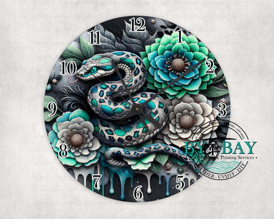 Floral Snake Clock