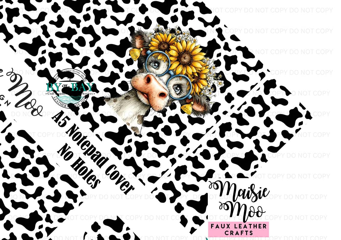 Funny Cow Maisie Moo A5 Journal Cover (Cut/Sew/Glue) DIY & Ready Made