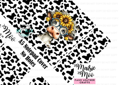 Funny Cow Maisie Moo A5 Journal Cover (Cut/Sew/Glue) DIY & Ready Made