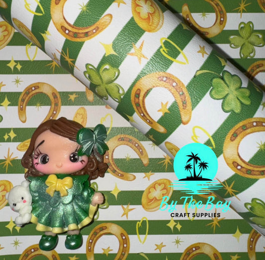 Green dress girl & bear