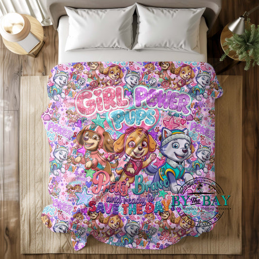 Girl Power Squish Minky Blankets (Various Sizes)
