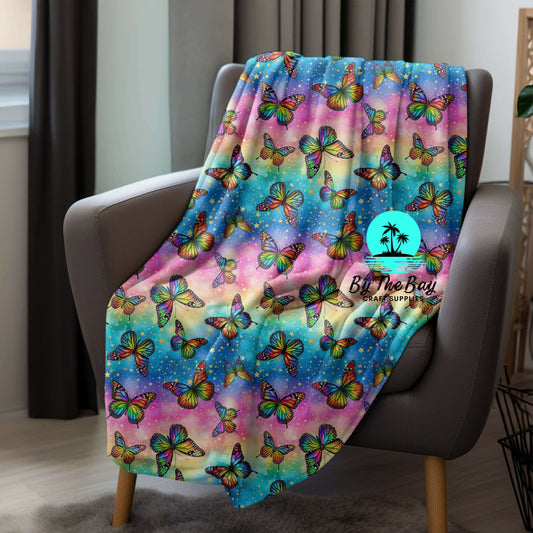 Glitter Butterflies Blanket