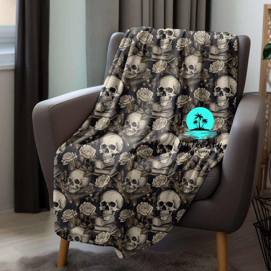 Gold Skulls Blanket