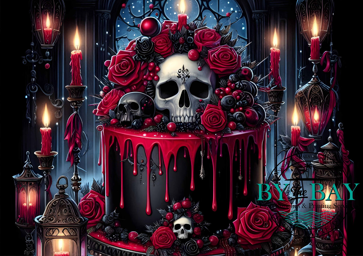 Gothic Cake Bag Panel