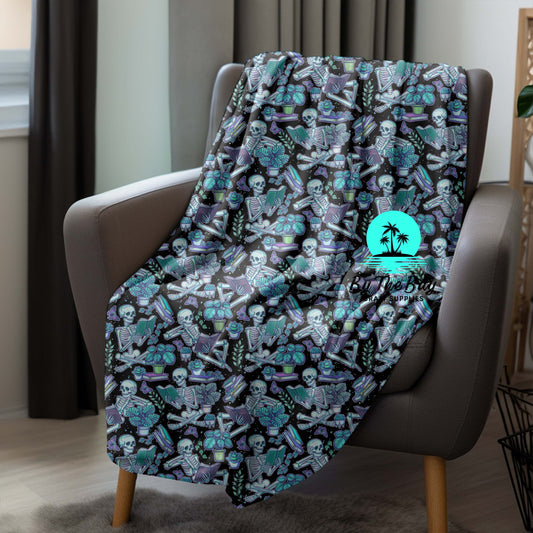 Grim Reader Black Blanket