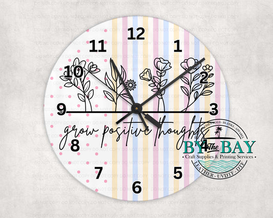 Grow Positive Thoughts Clock