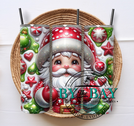 Glossy Santa 20oz SUB tumbler print