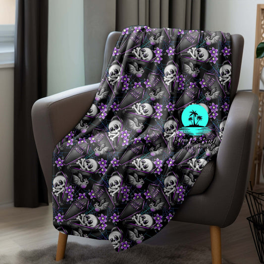 Goth Dead inside Black Blanket