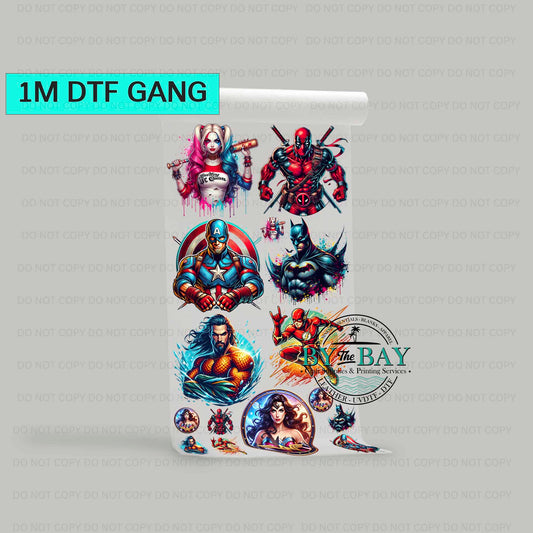 Heroes 2 Pre-designed 1m DTF Gang Sheet