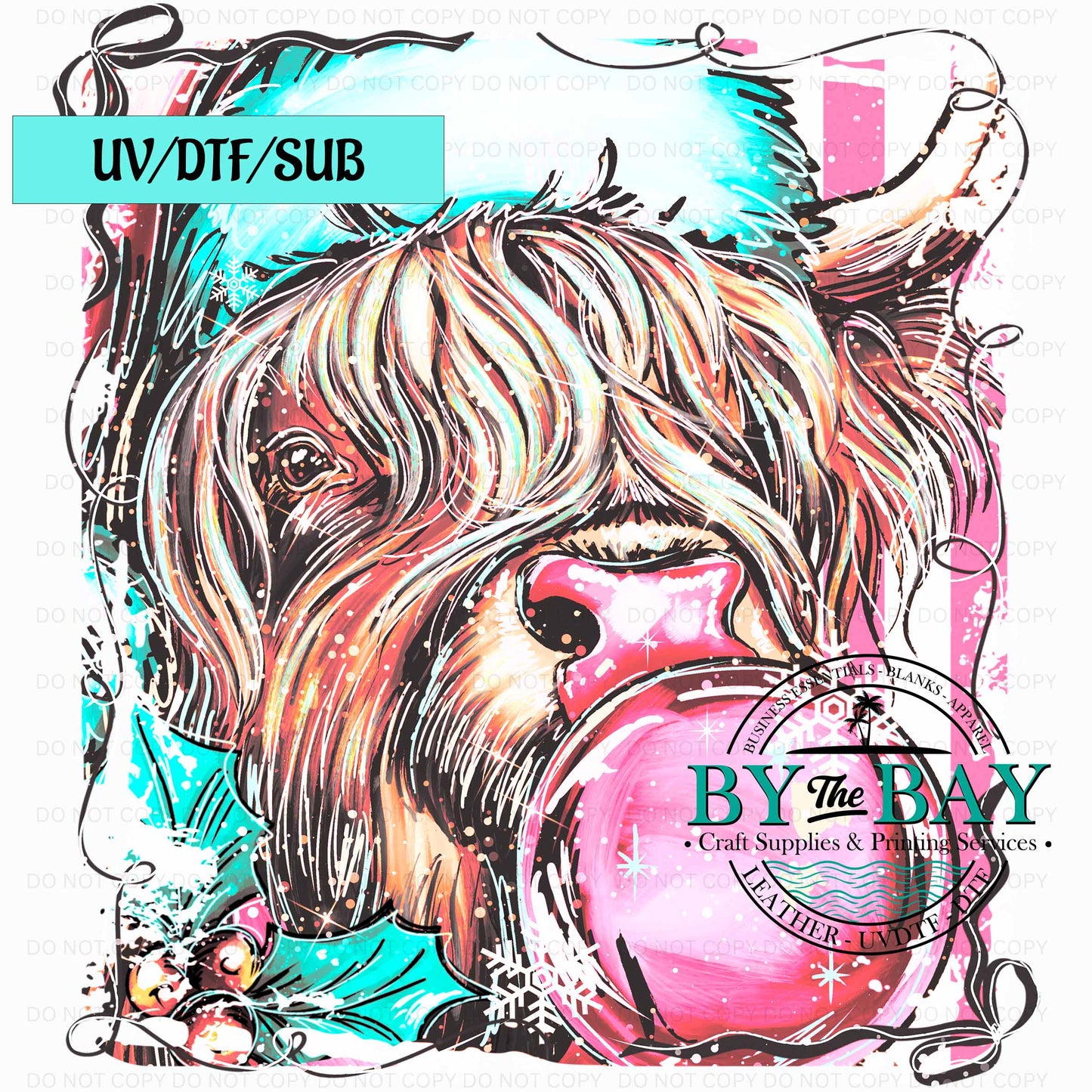 Highland 1 Xmas UV/DTF/SUB Print