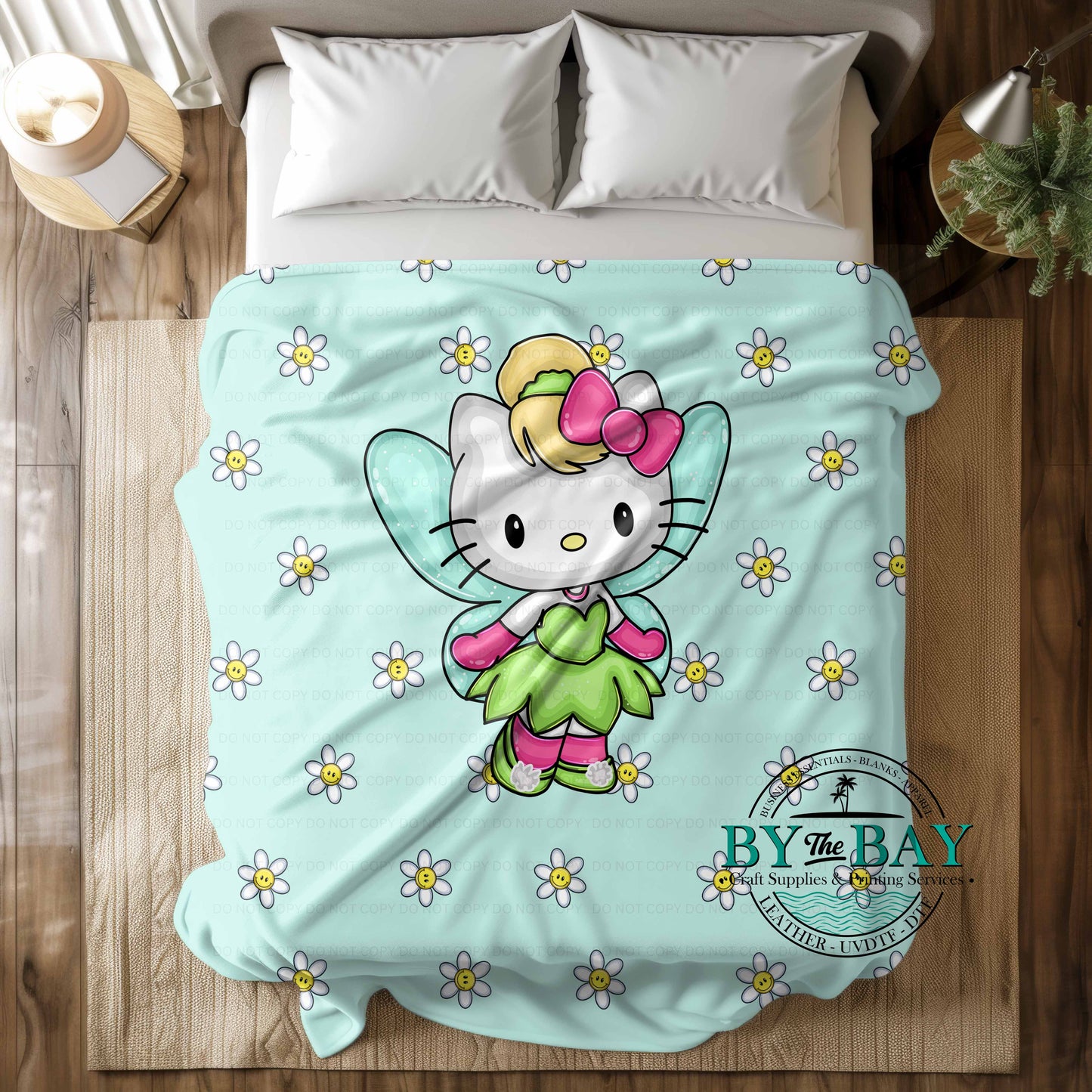 HK Fairy Daisy Mint Squish Minky Blankets (Various Sizes)
