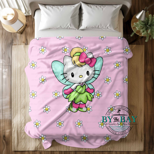 HK Fairy Daisy Pink Squish Minky Blankets (Various Sizes)
